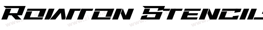Rowton Stencil字体转换